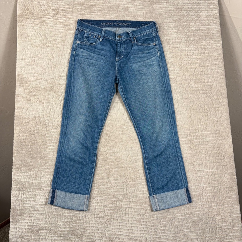 Citizens of Humanity Dani Cropped Straight Leg Jeans Blue 1386-901 Size 31